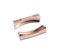 KDEGK 2 Stück 20 mm gebogenes Endglied Endlink nur für Rolex-Armband für Submariner-Uhrenarmband, Gummi-Lederarmband, nahtlose Verbindung(Rose)