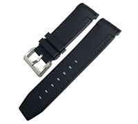 KDEGK 22 mm 23 mm wasserdichtes Armband aus Fluorkautschuk, passend für Blancpain 5000 5015 Fifty Fathoms CITIZEN, schwarz, weiß, rot(Black Black,23mm)