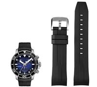 KDEGK 22 mm Silikon-Uhrenarmband für Tissot T120417 T120407, Quarz-Zifferblatt, Gummi, Sport-Herren-Uhrenarmband, wasserdicht, 22mm, Azetat, Kein Edelstein