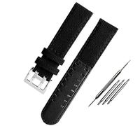 KDEGK Das Canvas-Lederarmband ist geeignet für Hamilton Khaki Field Watch H68201993 H7060596. Für Seiko-Armband mit 20 mm und 22 mm Schnalle, 20mm, Azetat, Kein Edelstein