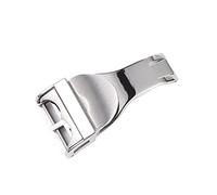 KDEGK Edelstahl-Verschluss, Faltschließe, Uhrenarmband, Gürtelschnalle für Tudor Black Bay 18 mm, silberne Uhrenschnalle(Silver 3)