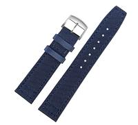 KDEGK Für Longines Pioneer Sports Series Watchband L3.810/L3.820 Sport Canvas -Gurt 20mm 21 mm 22 mm für Männer Lederbodenzubehör(Blue-pin buckle,22mm)