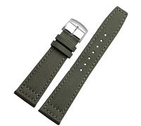 KDEGK Für Longines Pioneer Sports Series Watchband L3.810/L3.820 Sport Canvas -Gurt 20mm 21 mm 22 mm für Männer Lederbodenzubehör(Army Green-pin,22mm)