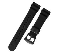KDEGK Für Seiko 5 Nr. Solar Watchband Männer Silikon Gummi -Gummi 22mm Sporttauch SNE537 SRPA83J1 Trageschlaufe(Black black buckle)