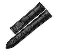 KDEGK Uhrenarmband aus echtem Leder für Omega Watch Seamaster, 19 mm, 20 mm, 22 mm, Faltschließe, schwarz/braun, 22mm, Azetat, Kein Edelstein