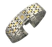 KDEGK Uhrenarmband aus Edelstahl mit gebogenem Ende, 16 mm, 19 mm, 20 mm, 316L, für Omega DE VILLE PRESTIGE Or dition Uhrenarmband, Faltschließe, 19mm, Azetat, Kein Edelstein