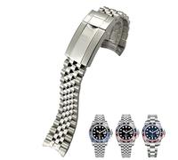 KDEGK Uhrenarmband aus massivem Edelstahl 316L, 20 mm, für Rolex GMT Master II, mit Oyster-Verschluss, 20mm GMT II, Azetat, Kein Edelstein