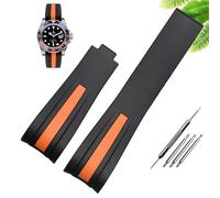 KDEGK Wasserdichtes Gummi-Silikon-Armband für Herren, 20 mm, 22 mm, Klappschnalle, Uhrenzubehör, 22mm, Azetat, Kein Edelstein