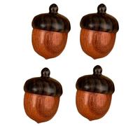 KEALLANS Abschraubbare Tannenzapfen Haselnuss DIY Zubehör Anhänger Schlüsselanhänger Aufbewahrung Kleine Box Rotes Modell