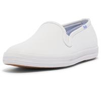 Keds Damen Champion Slip on Sneaker, Weißes Leder, 39.5 EU Weit