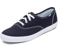Keds Champion Damen-Sneaker aus Segeltuch, Schnürschuh, Marineblaue Leinwand, 9.5 Narrow