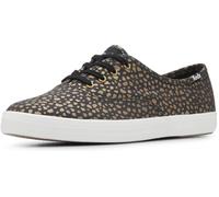 Keds Damen Champion Canvas Lace Up Sneaker, Black/Bronze Mini Dot, 37.5 EU