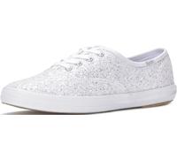 Keds Damen Champion Glitzer-Sneaker mit Schnürung, Weiss/opulenter Garten, 7.5
