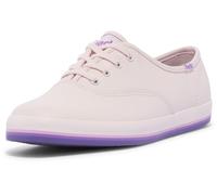 Keds Damen Champion Leather Lace Up Sneaker, Pink/Purple Bottom Foxing Stripe, 42 EU Weit