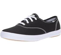 Keds Damen Champion Canvas Lace Up Sneaker, Schwarz Leinen, 38.5 EU Weit