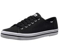 Keds Damen Kickstart Schnürschuh Sneaker, Schwarz Leinen, 39 EU