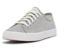 Keds Damen Kickstart Schnürschuh Sneaker, Textil Silber, 35 EU