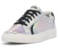 Keds Damen Pursuit Lace Up Sneaker, Silber schillerndes Leder, 39 EU