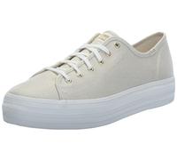 Keds Damen Triple Kick Canvas Sneaker, Goldmetallisches Textil, 36 EU