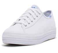 Keds Damen Triple Kick Leinwand Sneaker, weißes Leinen, 44 EU