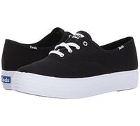 Keds Damen Triple Lace Up Sneaker, Schwarz Leinen, 42.5 EU