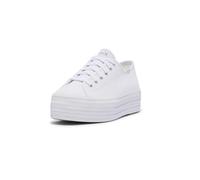 Keds Damen Triple Up Leinwand Sneaker, weißes Leinen, 36 EU