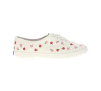 Keds Keds Champion, Damen-Sneaker, Segeltuch, Schnürschuh, Cremefarben/rote Rosen-Stickerei, 7.5