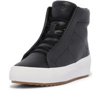 Keds Women's Remi Mid Bootie Sneaker, Black Leather, 9