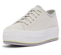 Keds Women's Triple Up Canvas Sneaker, Grey Bottom Foxing Stripe, 11