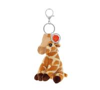 KEELTOYS - Schlüsselanhänger Plüsch Giraffe 12 cm - 100% recyceltes Plüschtier Wildtiere - Keeleco umweltfreundliches Spielzeug für Kinder