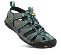 KEEN Damen CLEARWATER CNX LEATHER Sandale MINERALBLAU/GELB 42