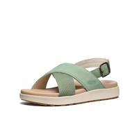 KEEN Damen Elle Luxe Cross Strap Cute Bequeme Leder Sandalen, Granitgrün/Granitgrün, 38 EU
