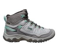 KEEN Women's Targhee 4 Mid Height Durable Comfortable Waterproof Hiking Boots, Alloy/Granite Green, 38 EU