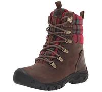 KEEN Greta Damenstiefel, Schnee, Größe 42, Dunkelbraunes rotes Karomuster, 36 EU