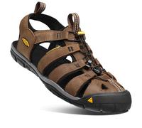 Keen Footwear Herren Sandale CLEARWATER CNX LEATHER Leder Dunkle Erde/Schwarz Größe 40