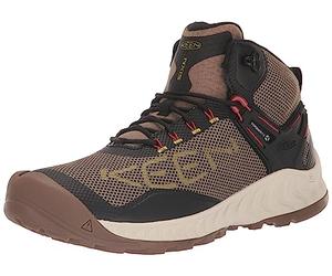 KEEN Herren NXIS Evo Mid Waterproof Wanderstiefel, Brindle/Citronelle, 42 EU