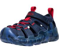 KEEN Hyperport H2 Unisex-Kinder-Sandalen, atmungsaktiv, einfach anzuziehen, bequeme Wander- und Wassersandalen, Naval Academy/Red Carpet, 25.5 EU