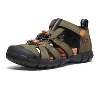 KEEN Kids' Seacamp II CNX Closed Toe Sandal, Dark Olive/Gold Flame, 37 EU