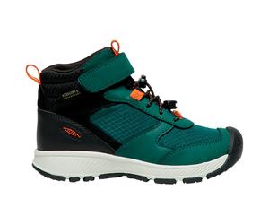 Keen - Kid's Skua Mid WP - Wanderschuhe, Gr. 31, schwarz (PonderosaPine/GoldFlame)