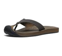 KEEN Men's Barbados Hybrid Flip-Flop with Toe Protection, Java/Dark Earth, 48 EU