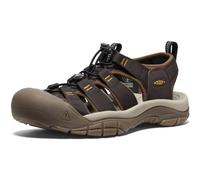 KEEN Men's Newport H2 Closed Toe Water Sandal, Java/Golden Yellow, 42.5 EU