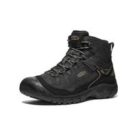 KEEN Herren Targhee 4 Mid Height Durable Comfortable Waterproof Wanderstiefel, Schwarz/Schwarz/Schwarz, 44 EU