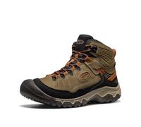 KEEN Men's Targhee 4 Mid Height Durable Comfortable Waterproof Hiking Boot, Sea Turtle/Roasted Pecan, 47 EU