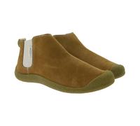 KEEN Mosey Chelsea Damen Stiefelette Echtleder Schlupf-Schuhe mit Wechselfußbett 1026826 Braun 40 1/2