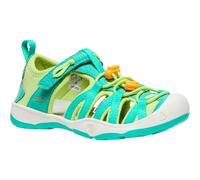 Sandale KEEN "MOXIE SANDAL", Gr. 30, bright aqua, bright marigold, Synthetik, sportlich, Schuhe (41074232-30) bright aqua, bright marigold