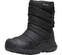 KEEN Unisex-Kinder Puffrider wasserdichte Schneestiefel, Black Steel Grey, 8 UK Child
