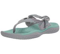 KEEN SOLR Damen Zehentrenner Flip Flop Wassersandale, hellgrau/Ocean Wave, 8