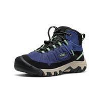 KEEN Targhee 4 Mid Wanderstiefel für Kinder, Unisex, wasserdicht, Skipper Blue Hemlock, 8 UK