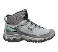 KEEN Women's Targhee 4 Mid Height Durable Comfortable Waterproof Hiking Boots, Alloy/Granite Green, 38 EU