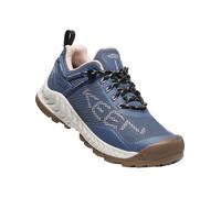 Outdoorschuh KEEN "NXIS EVO WP" Gr. 37, blau (vintage indigo, peachy keen) Schuhe Damen wasserdicht (96624824-37)